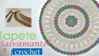 ¿Quieres Aprender a Tejer Un Tapete y un Salvamantel Crochet ¡Mira lo que Sucede ZURDOS [upl. by Alahcim]