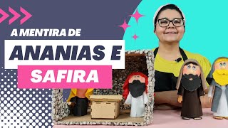 Ananias e Safira  História Bíblica Infantil [upl. by Nniuq315]