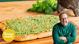 Pesto Slathered Focaccia with Chef Joel Gamoran [upl. by Hay499]