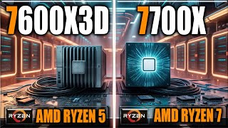 7600X3D vs 7700X Benchmarks  Gaming Benchmarks  Applications Tests [upl. by Mochun]