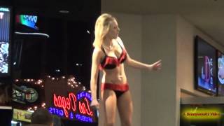 Slender Blond Gogo Dancer At The D Casino Las Vegas [upl. by Russi783]