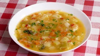 Como hacer una sopa de verduras casera  comidas rapidas y faciles de preparar [upl. by Otreblide424]