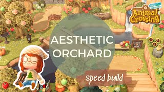 Aesthetic Orchard Speed Build — Lost Falls  Animal Crossing New Horizons [upl. by Anilosi530]