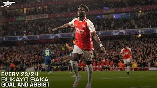 BUKAYO SAKA  EVERY GOAL AND ASSIST  202324 COMPILATION [upl. by Aidiruy]