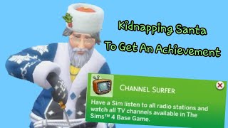 Ep 15  Kidnapping Santa To Get An Achievement  Completing All Achievements Sims 4 Challenge [upl. by Borchert]