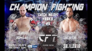 CHAMPION FIGHTING 1 KAROL POMŠÁR VS JOZEF JALOVIAR  30112019 [upl. by Hsemin]