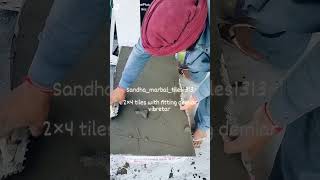 Tiles work 2×4 fitting with demiar vibretar tiles tilemaker minivlog youtubevloggers [upl. by Ursel]