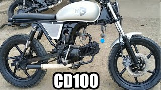 💥Unbelievable 💥Hero Honda CD100 SS Modified into Scrambler Style 🔥 By prashzkustomsMotoMahal [upl. by Rita]