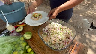 Ceviche de curvina molido en el árbol d ela felicidad [upl. by Anwahsal]