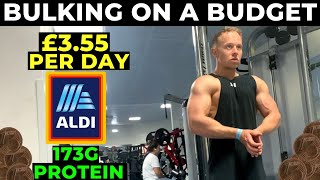 BULKING DIET ON A BUDGET less than £25 a week Full day of eating 3000 calories to build muscle [upl. by Hael]