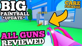 HUGE BIG Paintball UPDATE ALL GUNS  MAPS REVIEWED  STREAKS 7K ROBUX SPENT [upl. by Talbott]