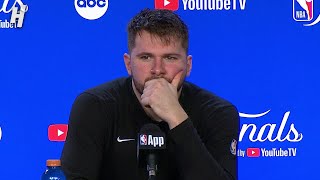 Luka Doncic talks Game 3 Loss vs Celtics FULL Postgame Interview 🎤 [upl. by Namialus792]