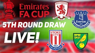 202122 FA CUP 5TH ROUND DRAW LIVE STREAM [upl. by Jerol]