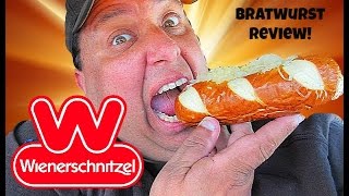 Wienerschnitzel® Pretzel Bun Grilled Bratwurst REVIEW [upl. by Orihakat]