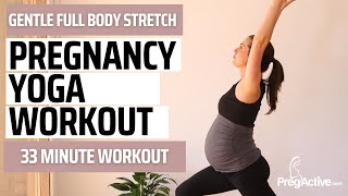 Pregnancy Yoga Full Body Workout Second Trimester [upl. by Goldshell629]