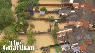 Heavy rainfall causes flooding in central and southern England [upl. by Gerstein]