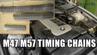 BMW M47 M57 Timing Chain Replacement on E39 E60 E90 E70 E54 E65 E46 E81 Part 1 [upl. by Colson]