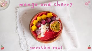 Mango and Cherry Smoothie Bowl  No Banana [upl. by Ailedroc401]