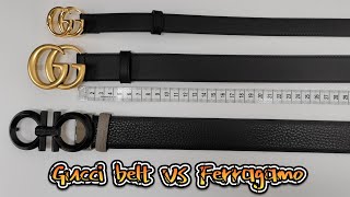 GUCCI Leather belt VS Ferragamo BELT [upl. by Hsara]