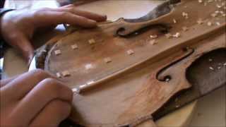 Jannes Irps  Repair of an old HOPF violin part 1 [upl. by Allenaj259]