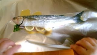 PESCE CEFALO ARROSTO AL CARTOCCIO facile preparazione con 4 ingredienti 100MARIA ROSA PINTO [upl. by Nahoj503]