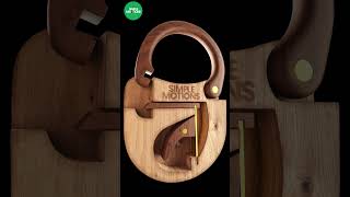 Wooden Padlock Watch the Mechanism in Action [upl. by Conlee]