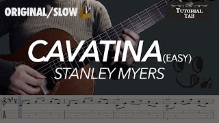 Cavatina  Stanley Myers Fingerstyle Tutorial with TAB [upl. by Stewardson]