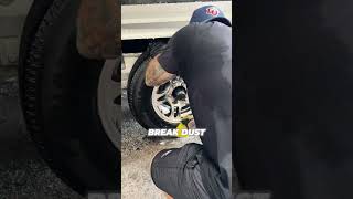 Super satisfying wheel cleaning Before and after transformation shorts [upl. by Jessalyn]