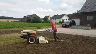 Holder Einachser E 1400 Bodenfräsen Gartenfräse Dienstleistung wwwgartenseesende [upl. by Hnahym628]