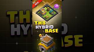 INSANE TH8 Hybrid BASE ⚒️clashofclans th8 cocbases th8bases coc bobthebuilder townhall8 [upl. by Violeta]