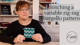 Stitching a variable zig zag Bargello Pattern [upl. by Elacim237]