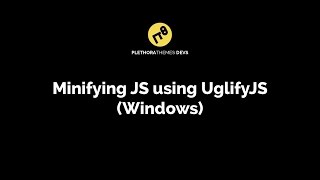 Minifying multiple Javascript files using UglifyJS and Windows Batch file [upl. by Suolevram878]