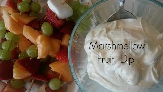 Marshmellow Fruit Dip 3 Ingredient Recipe [upl. by Nivlam]