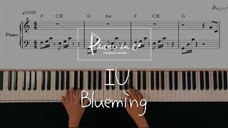 IU아이유  Blueming블루밍Piano coverSheet [upl. by Medorra]