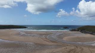 Maverick Journeys  Beautiful Crantock Beach Newquay Cornwall Drone footage  Cinematic View [upl. by Yelyk506]