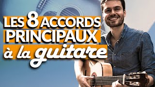 DEBUTANT  8 accords de guitare à APPRENDRE  TUTO GUITARE débutant [upl. by Aisats558]