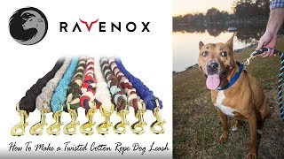 How to Make a Dog Rope Leash  DIY Twisted Cotton Dog Rope Lead  Ravenox Ropes [upl. by Zonda]