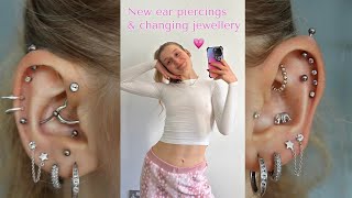 New piercings and changing jewellery  Vlog [upl. by Marva323]