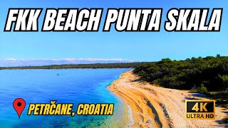 FKK BEACH PUNTA SKALA  PETRČANE CROATIA AERIAL [upl. by Jepum]