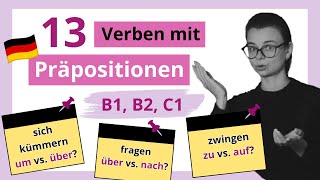 ❌ Mach diesen FEHLER nicht bei Verben mit Präpositionen B1 B2 C1  MiniUnterricht mit Yuliia [upl. by Ahsykal]