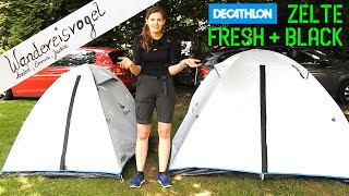 Aufbau  Review DECATHLON Quechua Arpenaz Fresh amp Black 2  3 Zelt als Vorgänger vom MH100 Zelt [upl. by Lipp34]