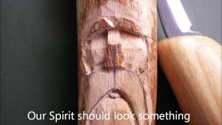 Carving a simple wood spirit [upl. by Yrallih154]