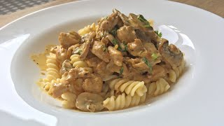 Chicken Stroganoff  Creamy Chicken With Mushrooms And Pasta Recipe [upl. by Retsam]