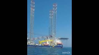 QMS GADIATOR Jack up Barge with Self Propeller offshore rig shorts [upl. by Washko313]