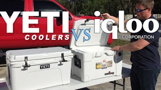 Yeti Tundra Vs Igloo Sportsman Cooler Is It Worth 200 More For A Yeti Ice Retention Test Results [upl. by Ahsar]