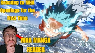 My Hero Academia MANGA READER Watches ALL Openings 113 for the FIRST TIME [upl. by Talanian]