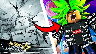 LVL 80 Broly DAMAGE BUFF is just UNREAL  All Star Tower Defense Roblox [upl. by Olnee802]