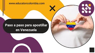 Paso a paso para apostillar en Venezuela [upl. by Ahsoek]