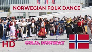 Norwegian Folk Dance in Oslo Enjoy the Moment 🇳🇴 [upl. by Abdella]