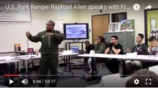 US Park Ranger Raphael Allen speaks with Freedom Center students [upl. by Noirret]